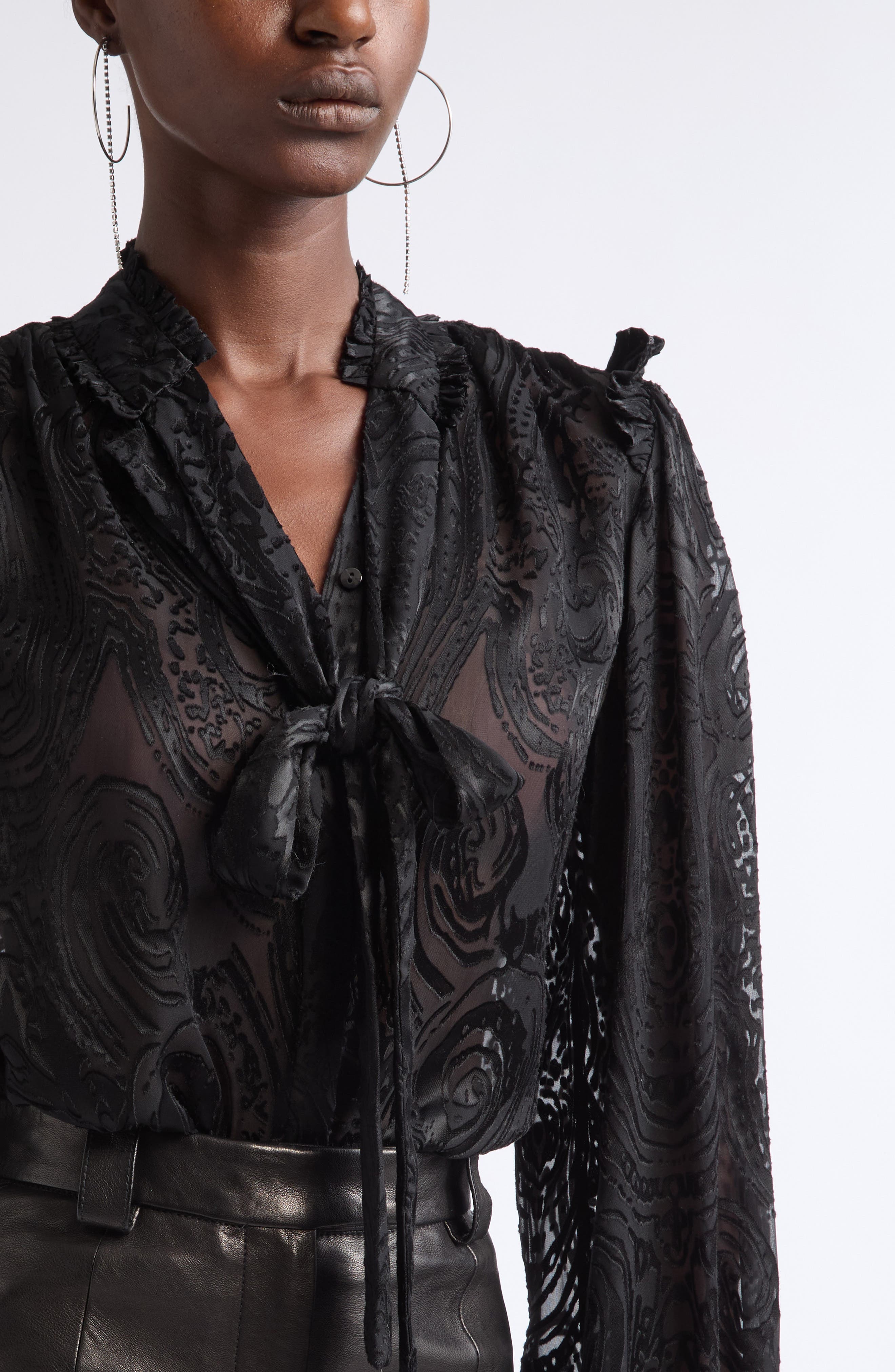 Ramy Brook Mara Paisley Burnout Silk Blend Top (Women) | Nordstrom