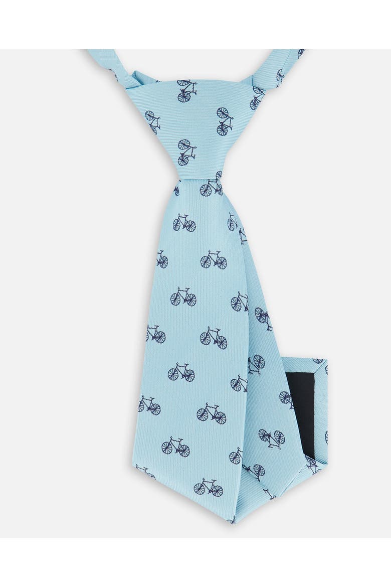Boy's Neck Tie Pale Blue With Bicycle, Alternate, color, Pale Blue With Bicycle