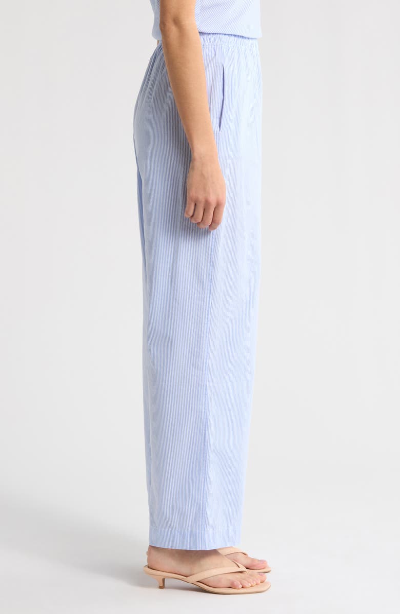 WAYF Sara Pull-On Cotton Pants, Alternate, color, Blue-Ivory Stripe