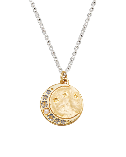 Selene Moon & Periwinkle Necklace
