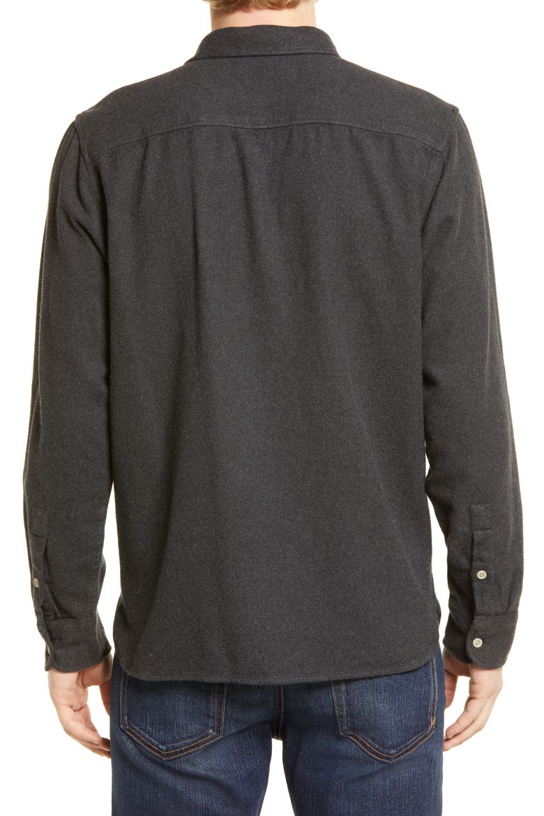 Sunday Flannel Perfect Long Sleeve Button-Up Shirt, Alternate, color, BLACK COAL
