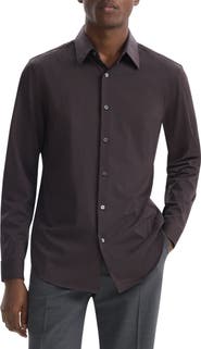 Theory Sylvain ND Structure Knit Button-Up Shirt