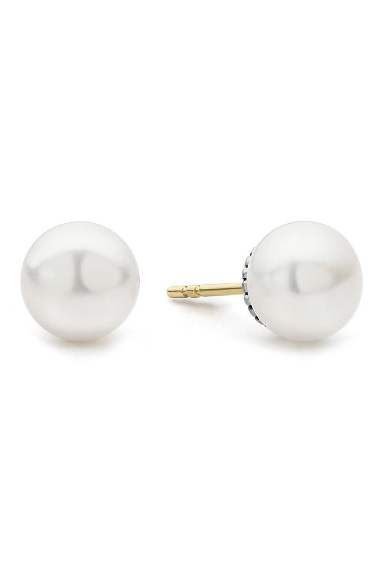 Freshwater Pearl Stud Earrings & Pendant Necklace Set, Alternate, color, SILVER/ PEARL