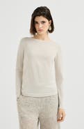 Brunello Cucinelli Sparkling cashmere and silk lightweight sweater
