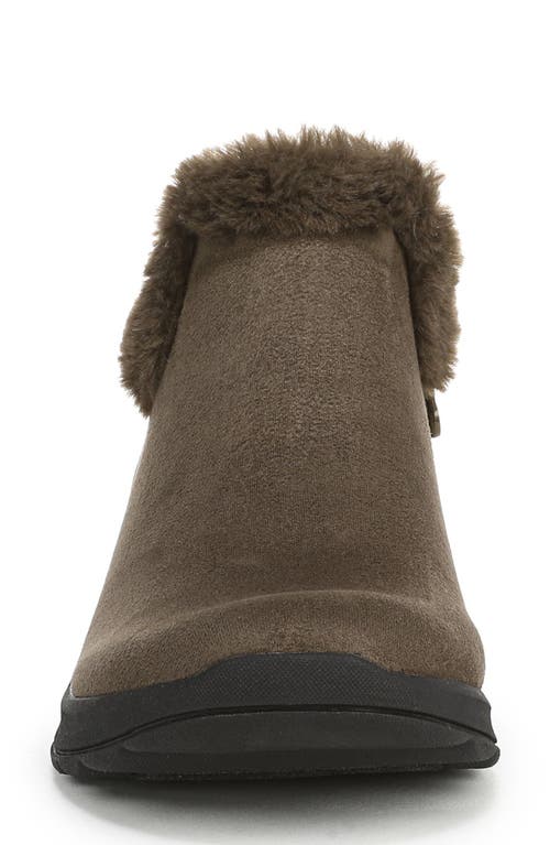 Lifestride Greatness Faux Fur Trim Bootie In Green