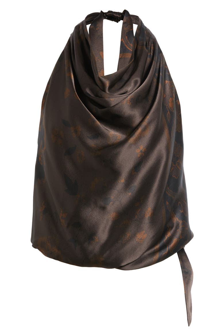 Jony Silk Halter Top, Main, color, ONYX TAPESTRY