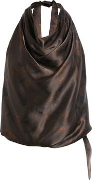 Reformation Jony Silk Halter Top