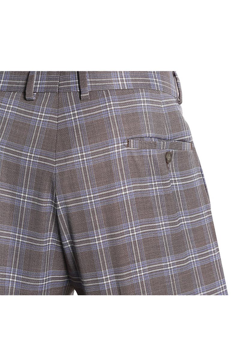 English Laundry Brown Plaid Two Button Notch Lapel Slim Fit Vest Suit, Alternate, color, 