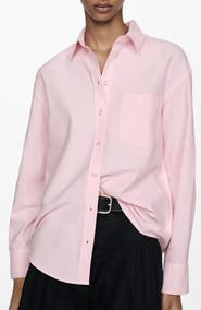 MANGO Cotton Button-Up Shirt