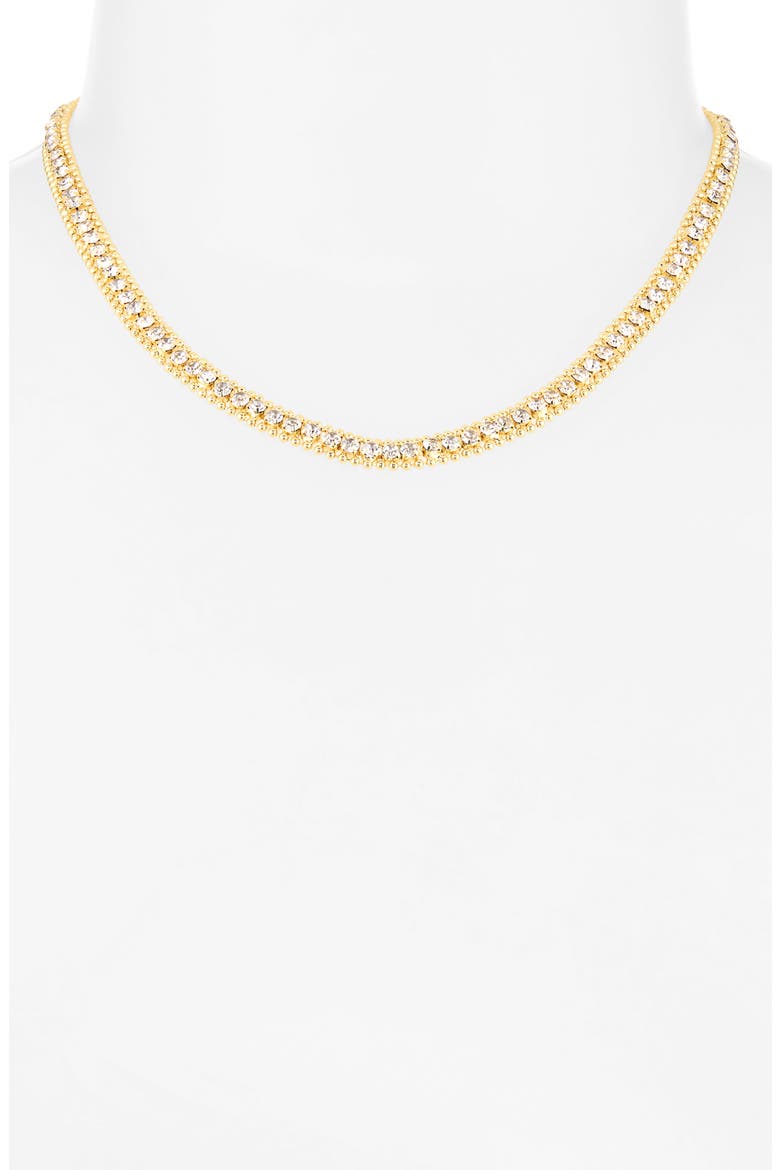 Cubic Zirconia Tennis Necklace, Alternate, color, CLEAR- GOLD
