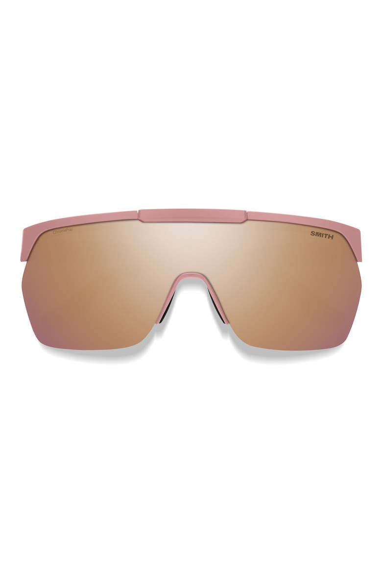 XC 138mm Sunglasses, Main, color, CHALK ROSE / ROSE GOLD MIRROR