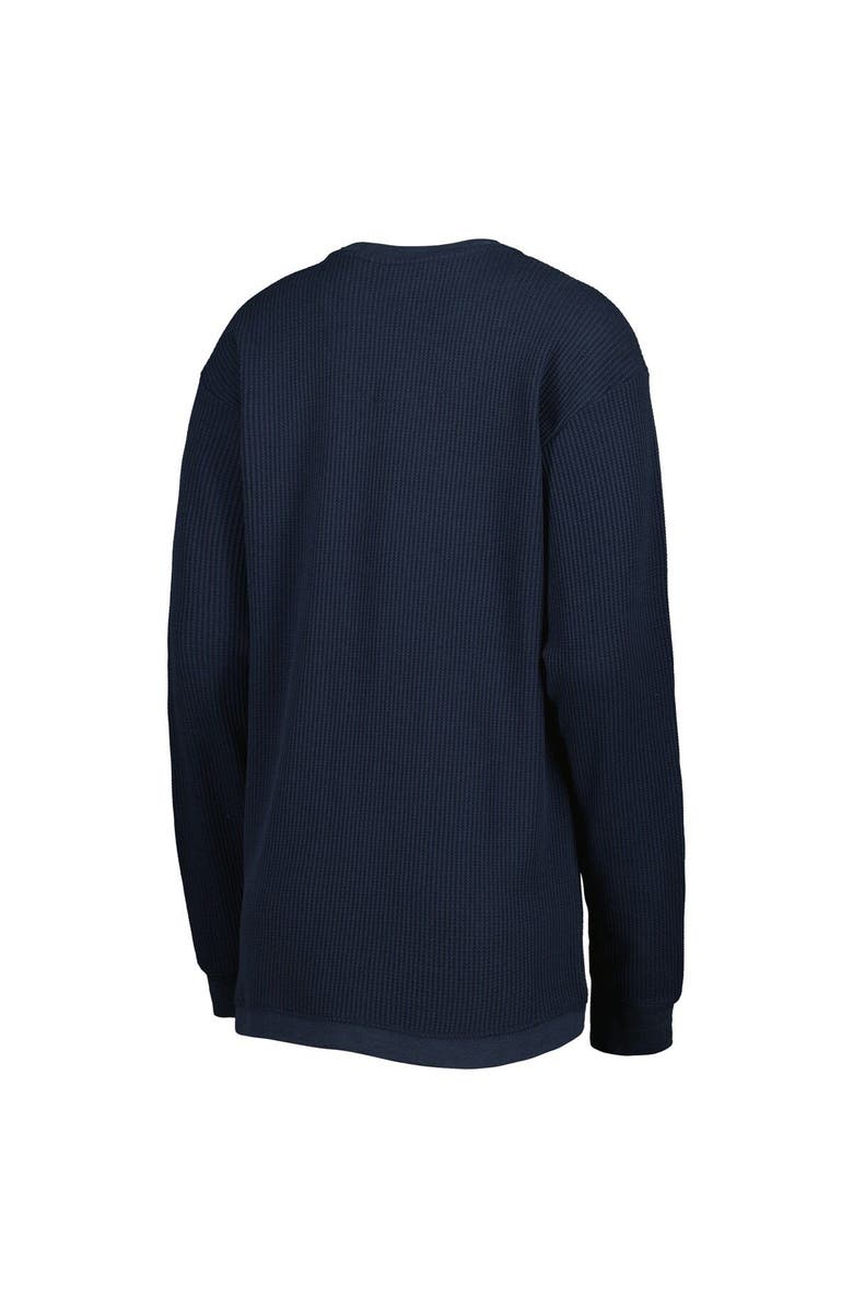 PRESSBOX Women's Pressbox Navy Penn State Nittany Lions Surf Plus Size Southlawn Waffle-Knit Thermal Tri-Blend Long Sleeve T-Shirt, Alternate, color,