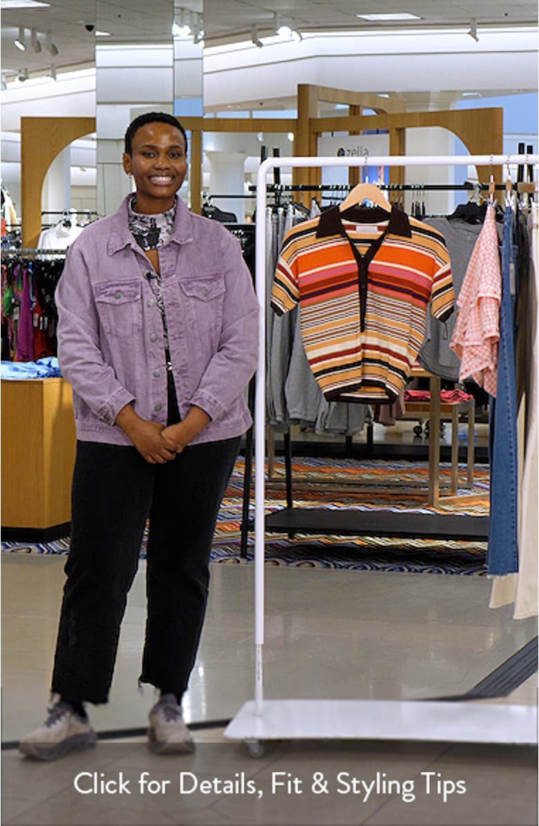 Sable Stripe Knit Polo, sales video thumbnail