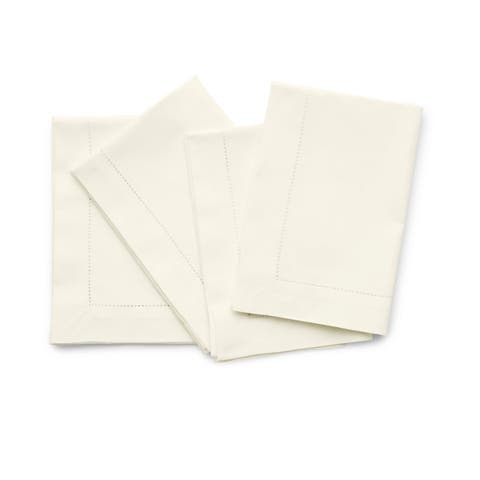 Linen Dinner Napkins - Cotton Linen Hemstitch, 20" x 20" Inch