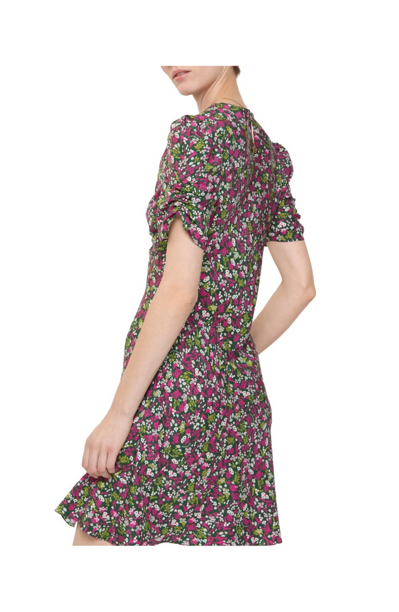 Burberry Ditsy Floral Silk Mini Dress, Alternate, color, Petunia Pink