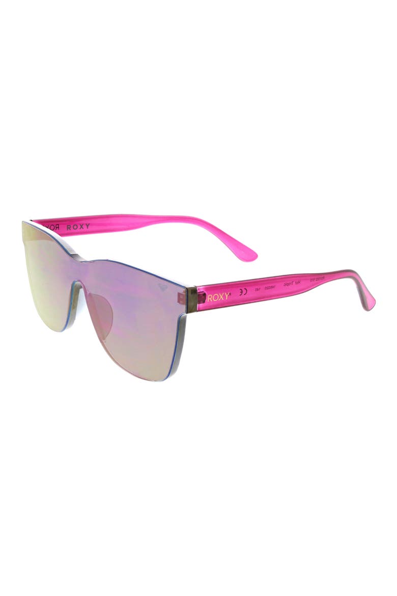 146mm Rimless Shield Sunglasses, Alternate, color, PURPLE MIRROR
