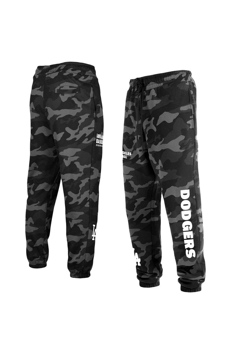 New Era Men's New Era Black Los Angeles Dodgers Camo Jogger Pants, Main, color, 