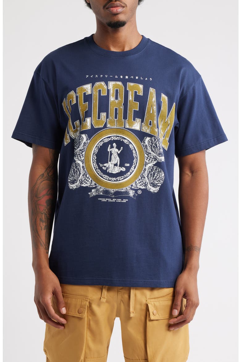 Decadence Graphic T-Shirt, Main, color, BLACK IRIS