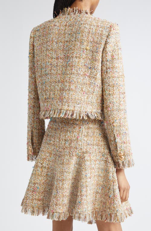 Cinq À Sept Adeline Clarise Metallic Tweed Jacket In Brown