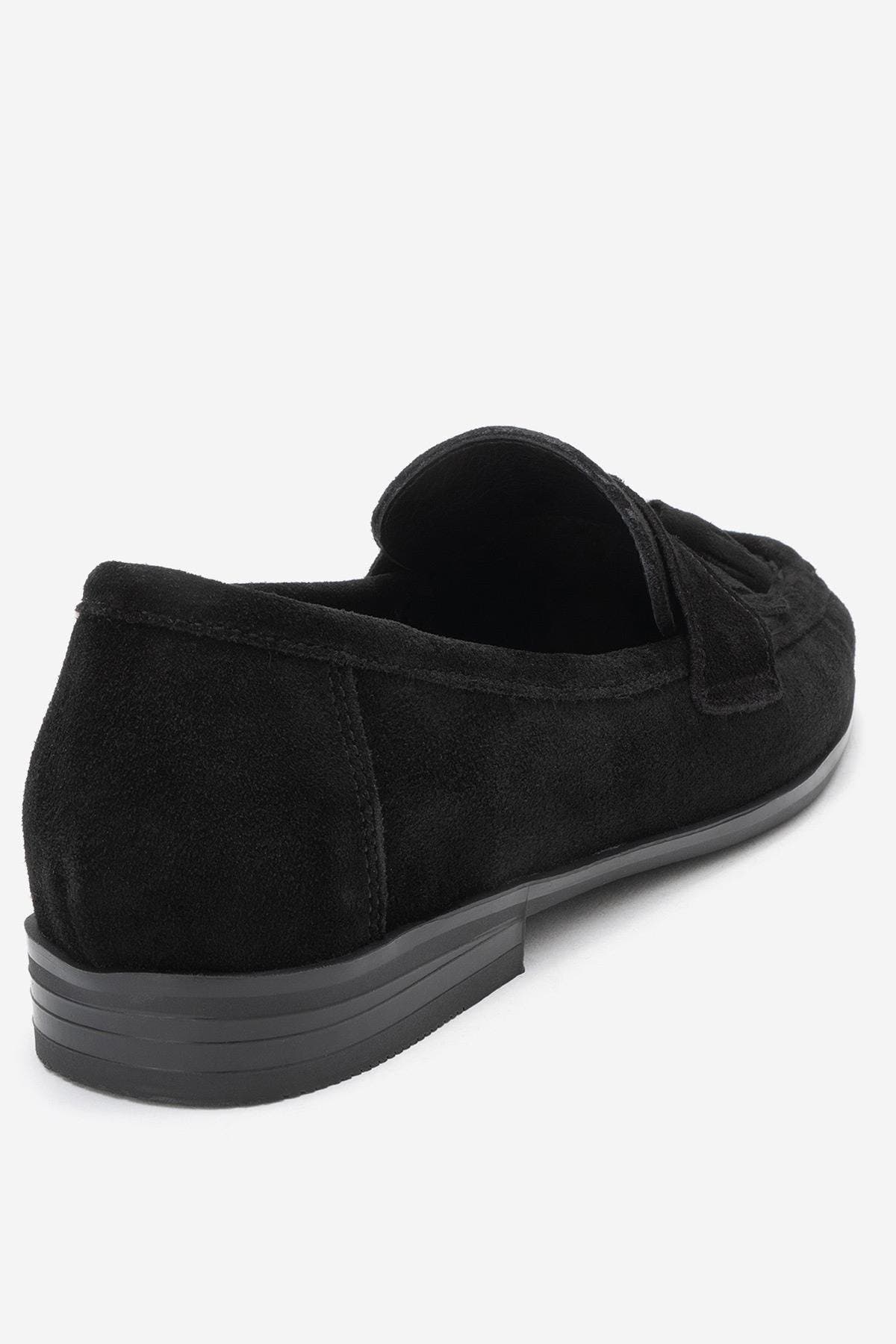 Forever & Always Shoes Lupen Leather Tassel Loafer, Alternate, color, Black Suede