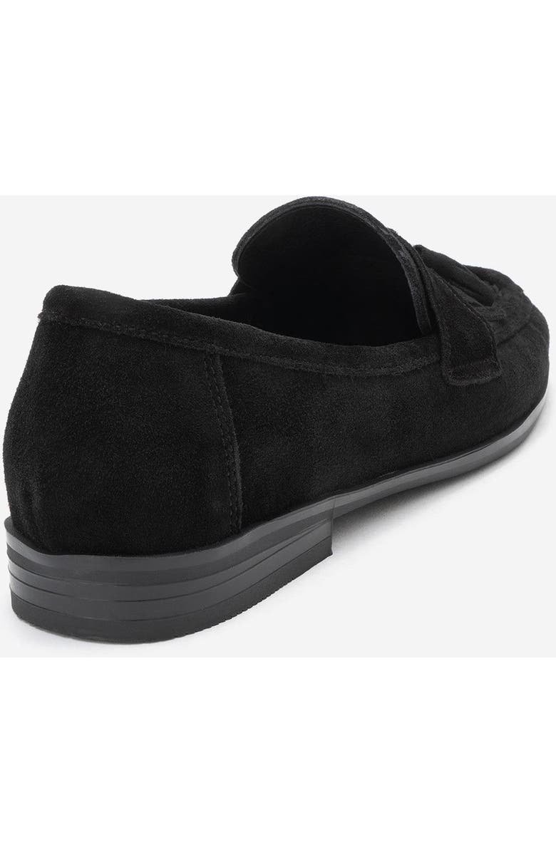 Forever & Always Shoes Lupen Leather Tassel Loafer, Alternate, color, Black Suede