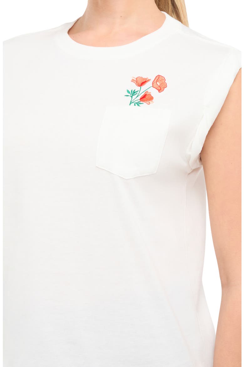 Annabelle Muscle Tee, Alternate, color, SNOW WHITE POPPIES