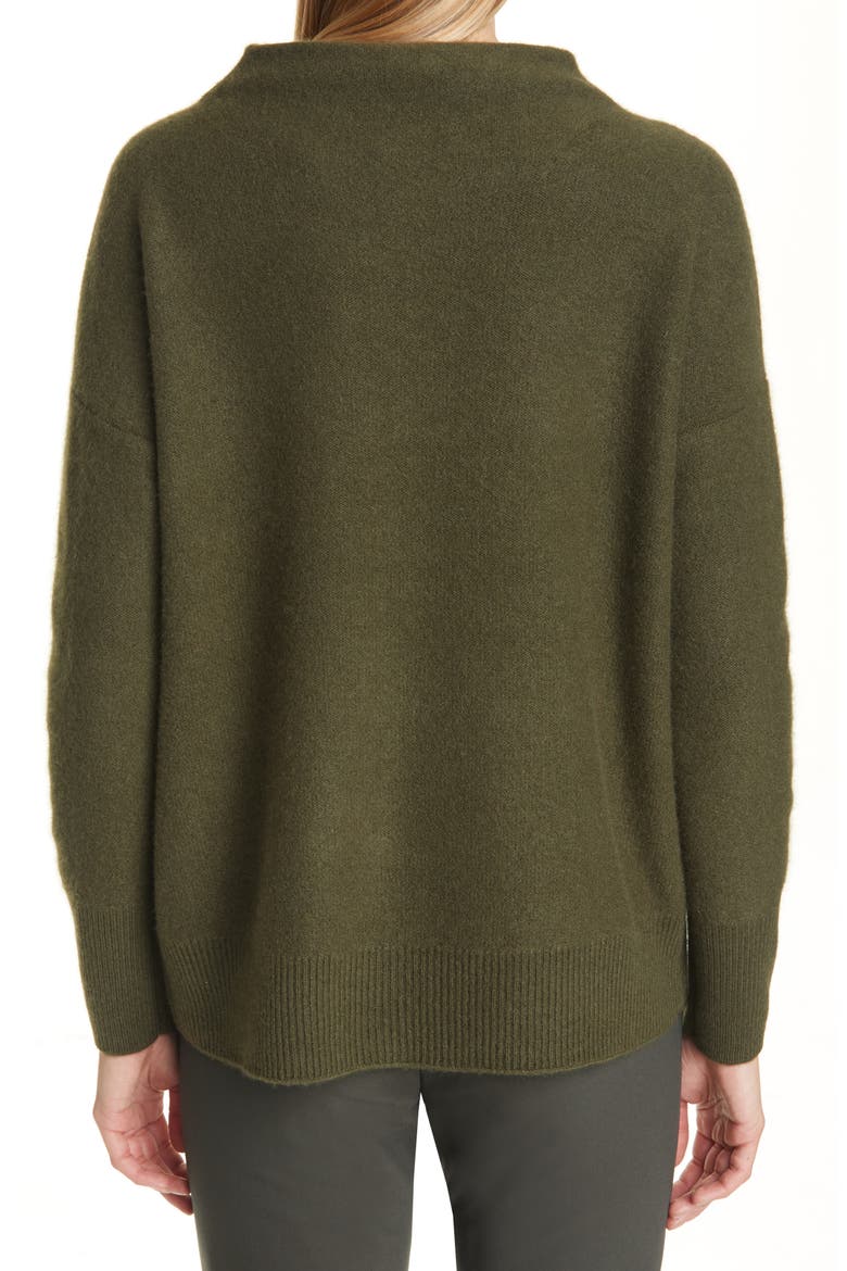 Funnel Neck Boiled Cashmere Sweater, Alternate, color, SURPLUS