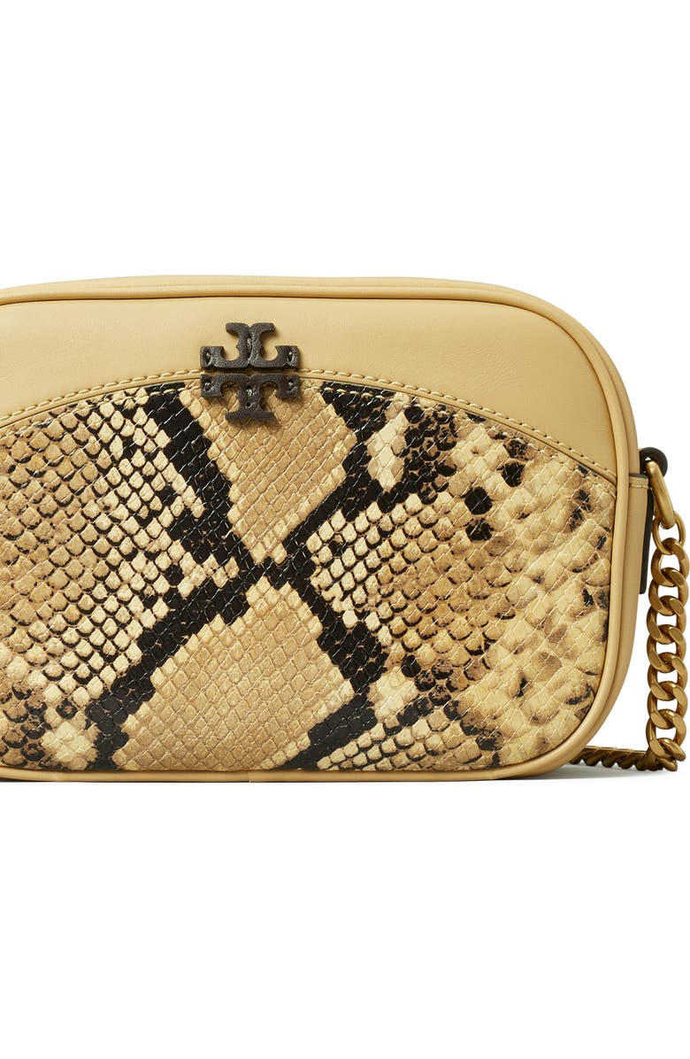 Tory Burch McGraw Snake Embossed Leather Camera Bag, Alternate, color,