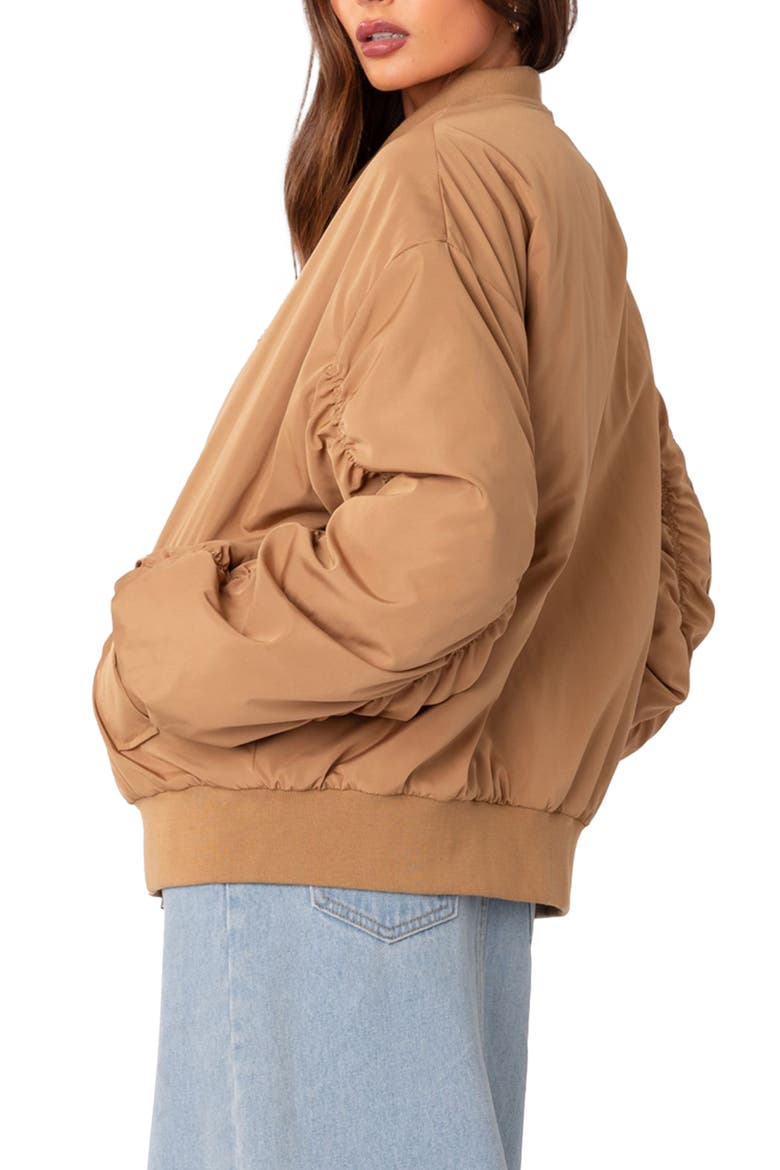 Cala Oversize Bomber Jacket, Alternate, color, CAMEL