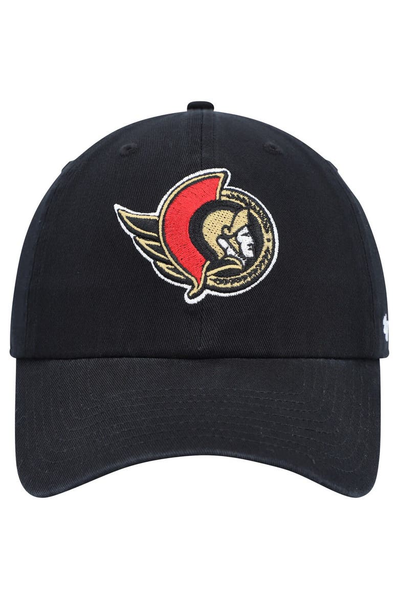 Men's '47  Black Ottawa Senators Clean Up Adjustable Hat, Alternate, color, Black