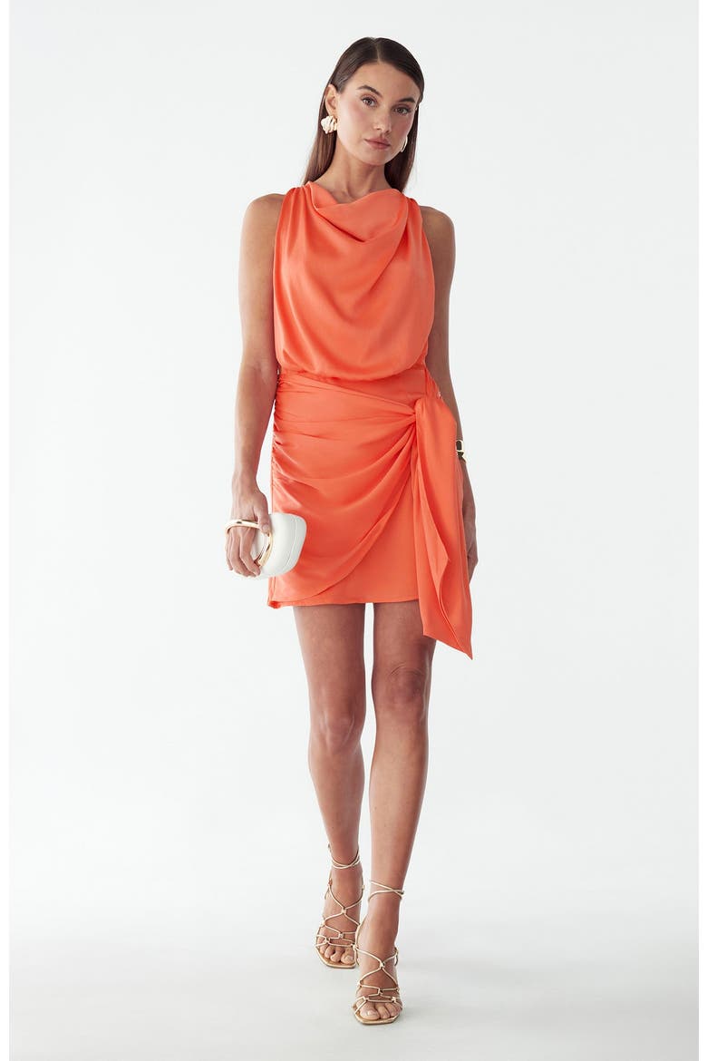 Willow Mini Dress, Alternate, color, Coral