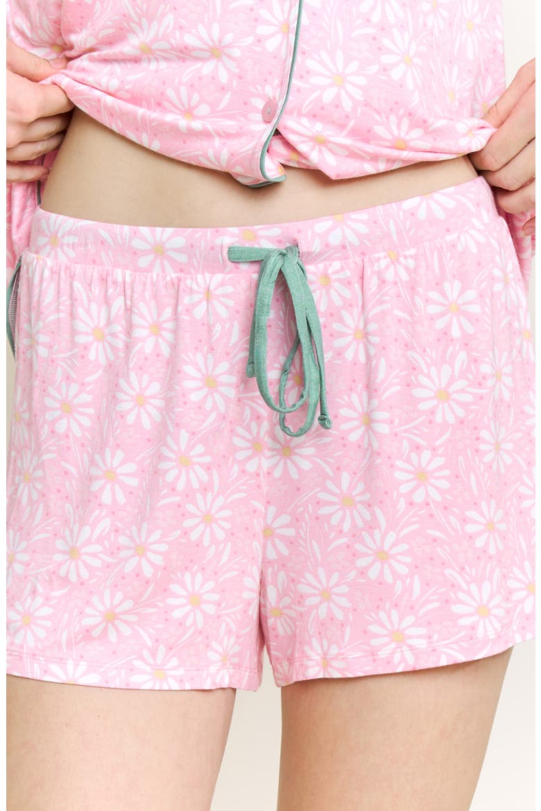 All American Shortie Pajamas, Alternate, color, WISTFUL DAISIES