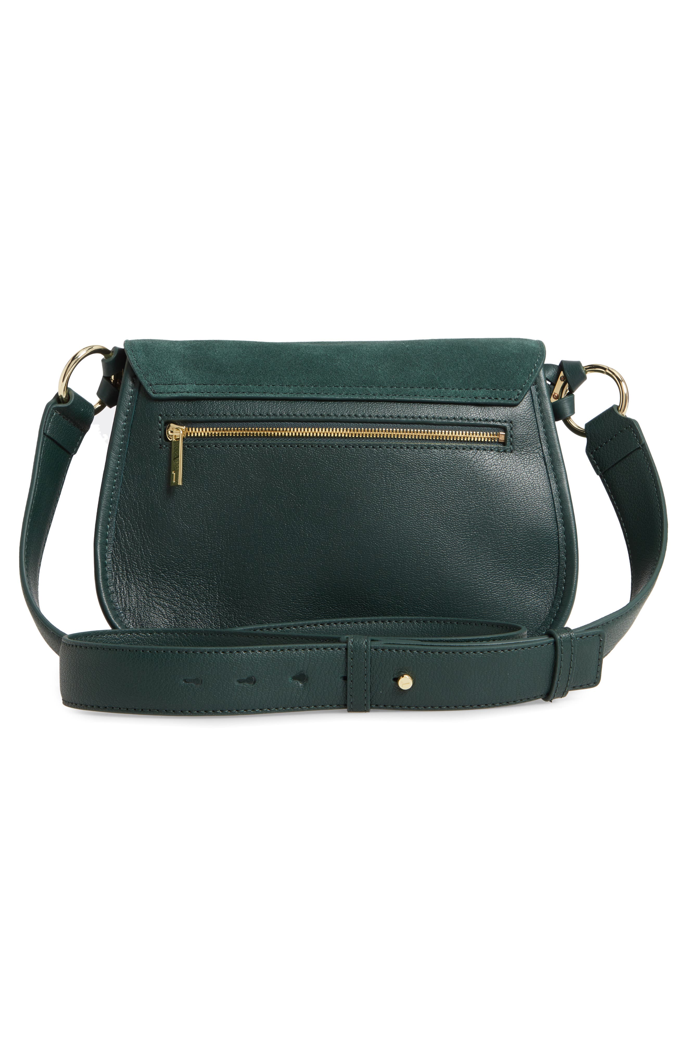 Harrlee Long Tassel Saddle Shoulder Bag, Alternate, color, DARK GREEN