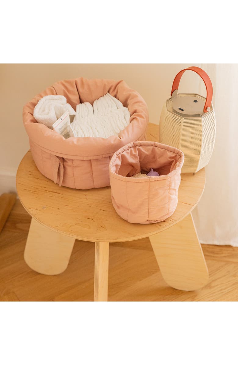 Lorena Canals Set of two quilted baskets, Alternate, color, Vintage Nude