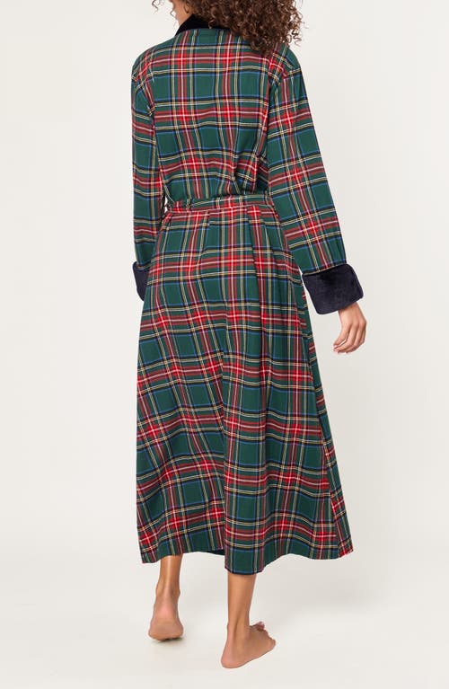 Petite Plume Kensington Tartan Cotton Twill Robe In Multi