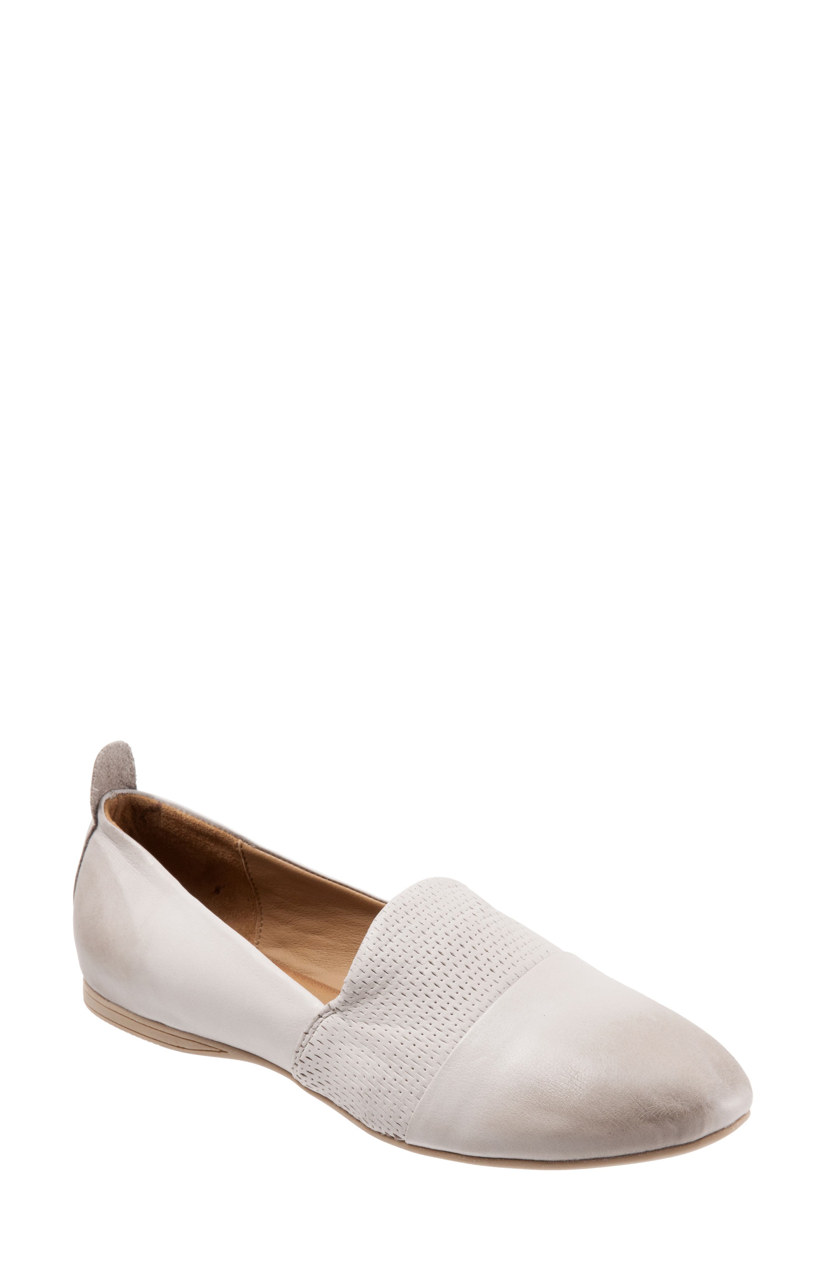 Katy Flat, Main, color, LIGHT GREY LEATHER