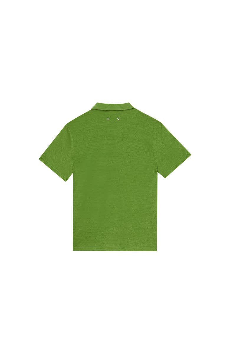 Vilebrequin Men's Solid Linen Jersey Polo Shirt, Alternate, color, Camouflage