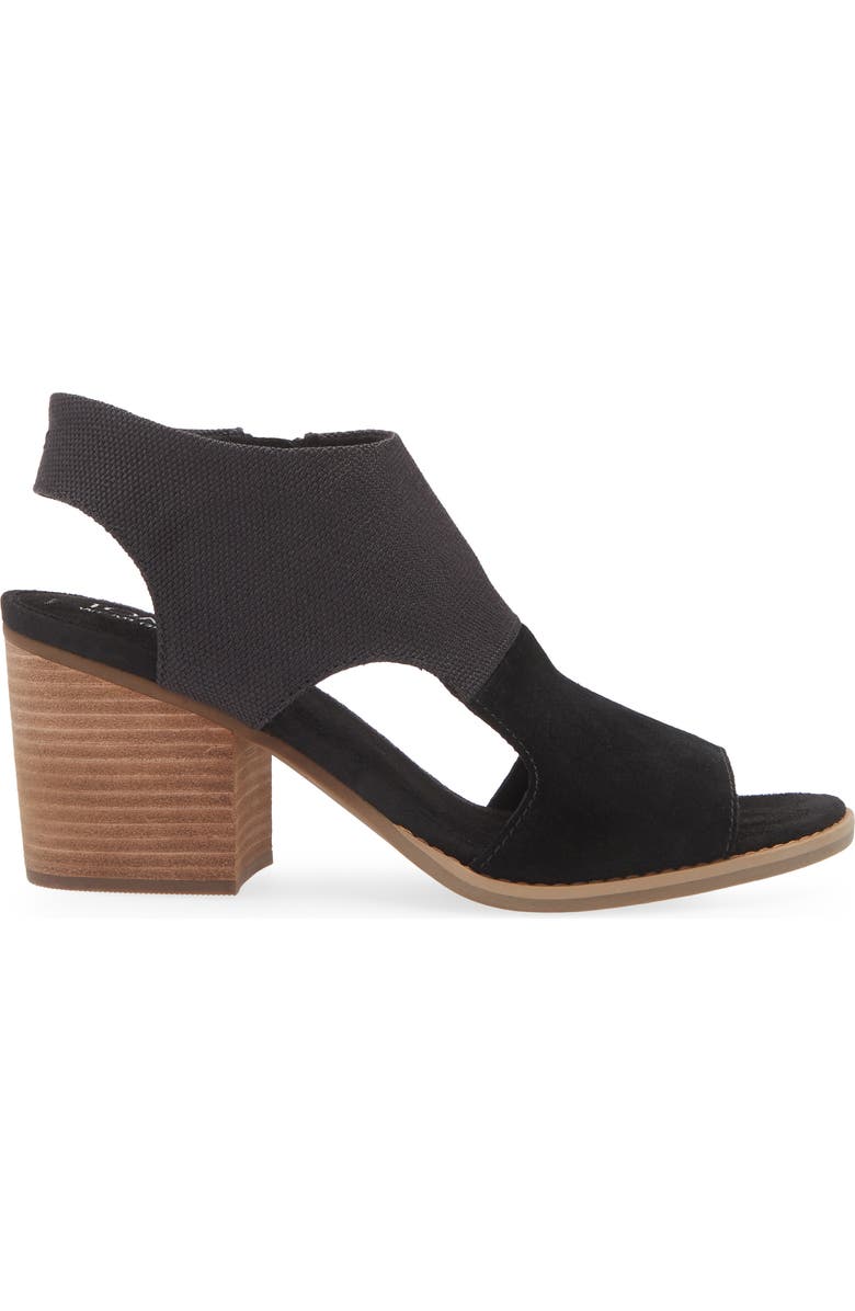 TOMS Eliana Sandal, Alternate, color, Black