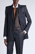TOM FORD Corded Chalk Stripe Wool Western Jacket
