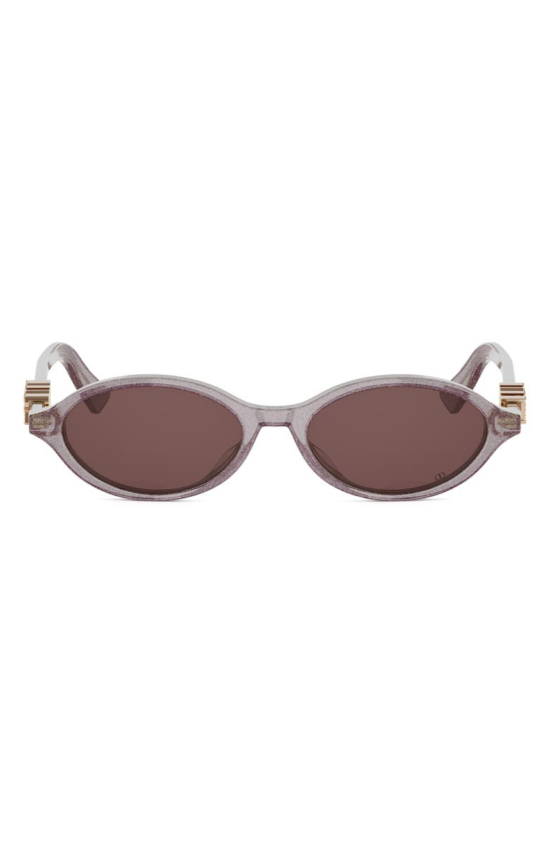 DIOR 'DiorTreasure R1I 51mm Oval Sunglasses, Main, color, Grey/ Other / Brown