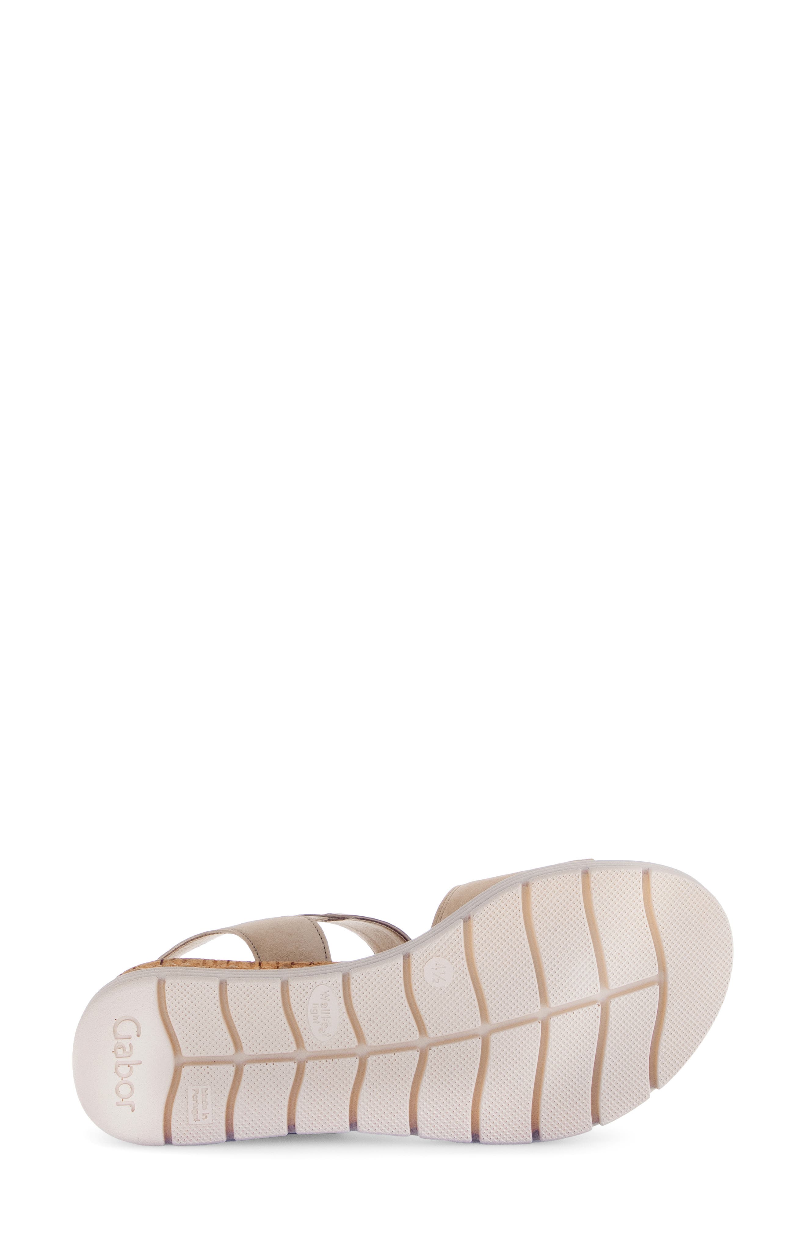 Gabor Ankle Strap Wedge Sandal, Alternate, color, Sand