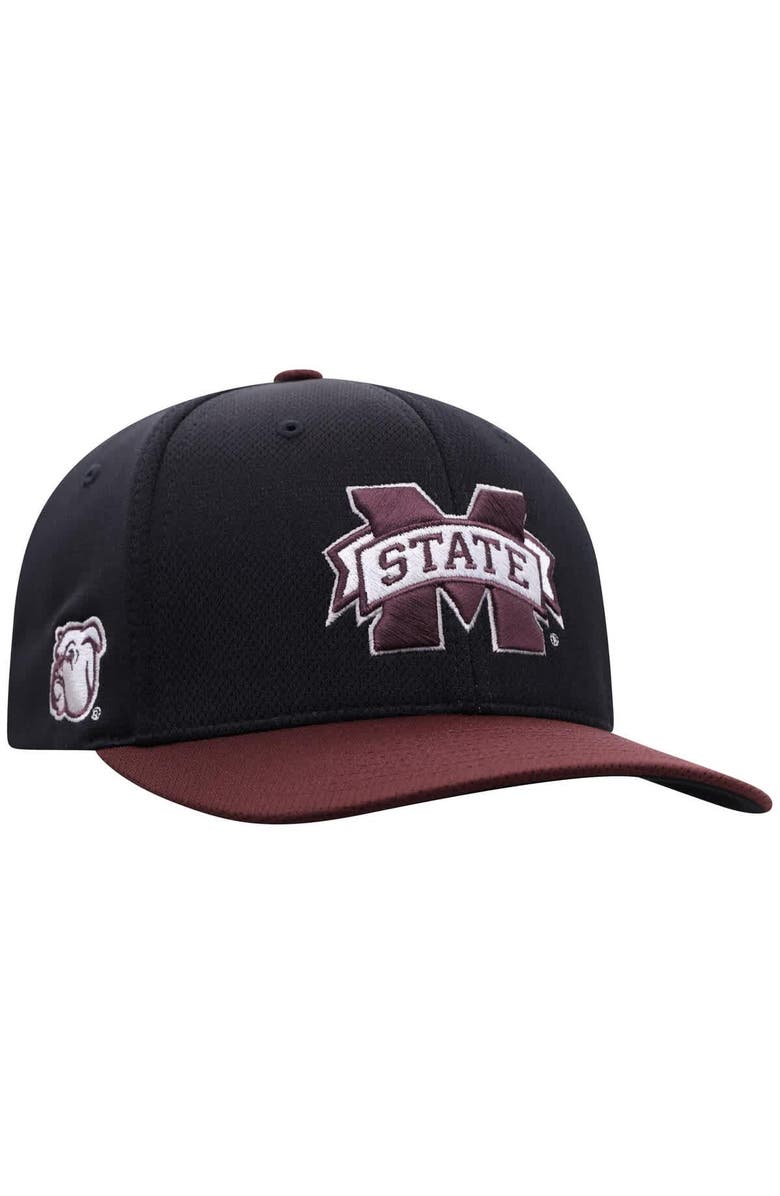 TOP OF THE WORLD Men's Top of the World Black Mississippi State Bulldogs Reflex Fitted Hat, Alternate, color, Black