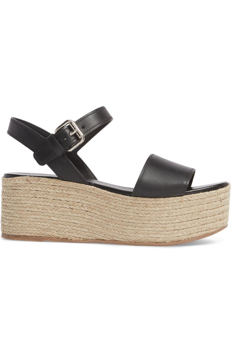 Prada Platform Espadrille Sandal, Alternate, color,