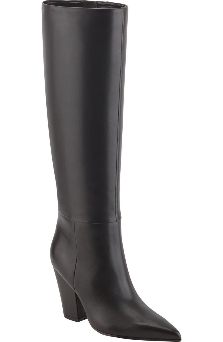Marc Fisher LTD Estella Pointed Toe Knee High Boot, Main, color, Dark Brown