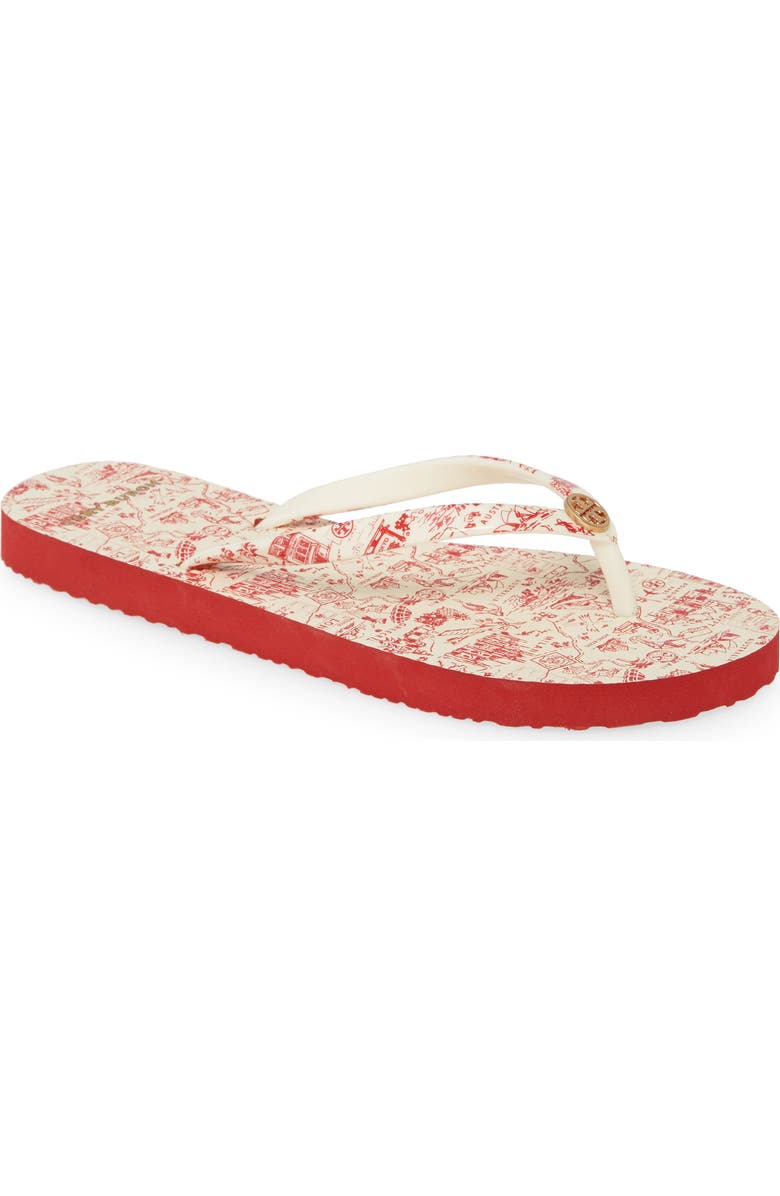 Tory Burch Print Flip Flop, Main, color,