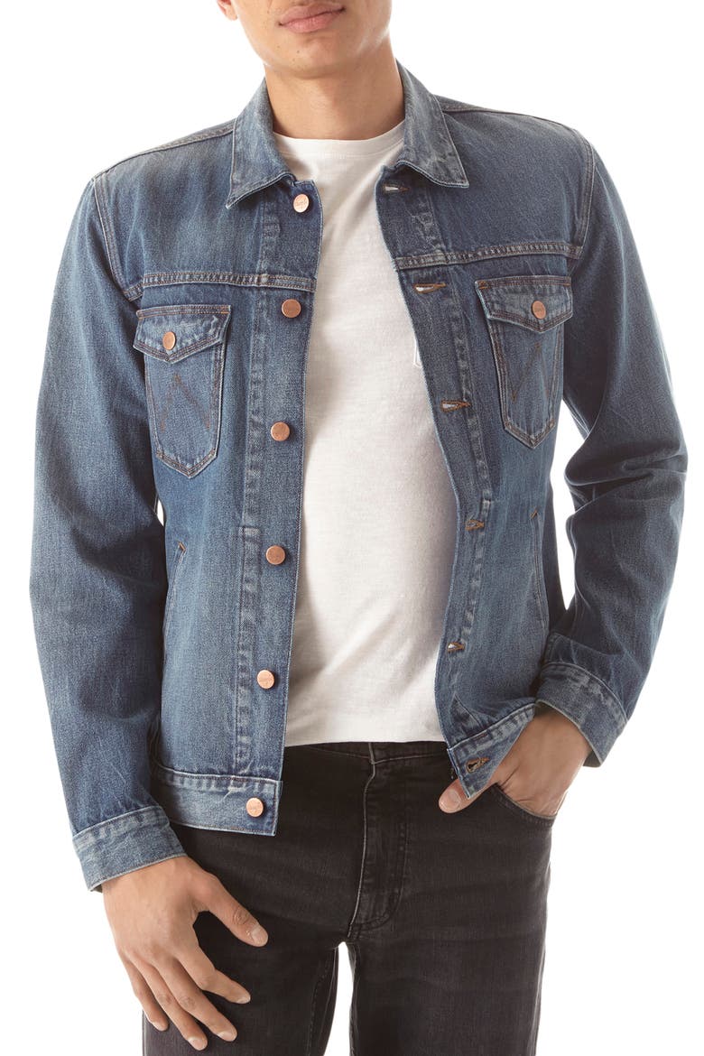Cotton & Hemp Denim Jacket, Main, color, HEMP LIGHT