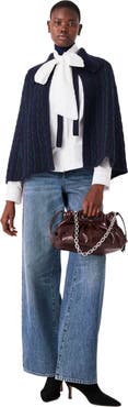 maje Cropped cape cardigan