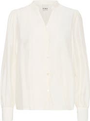 ICHI Ihjula Long Sleeve Button-Up Knit Top