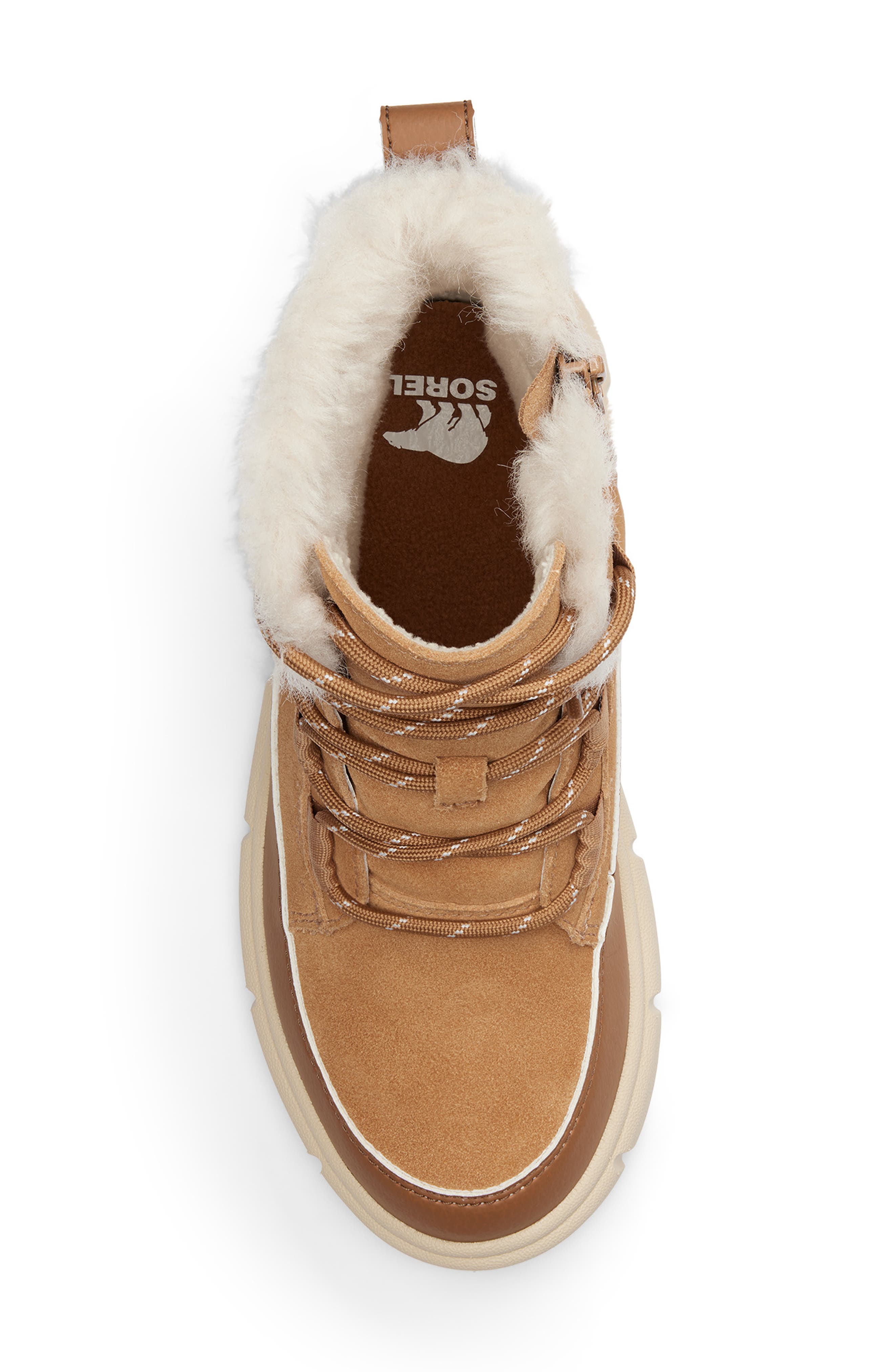 SOREL Kids' Explorer III Waterproof Boot, Alternate, color, Tawny Buff/ Bleached Ceramic