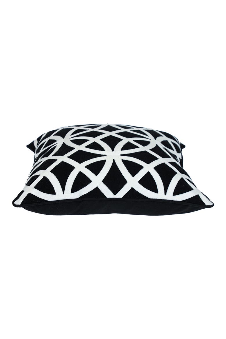 Chano Embroidered Throw Pillow, Alternate, color, BLACK